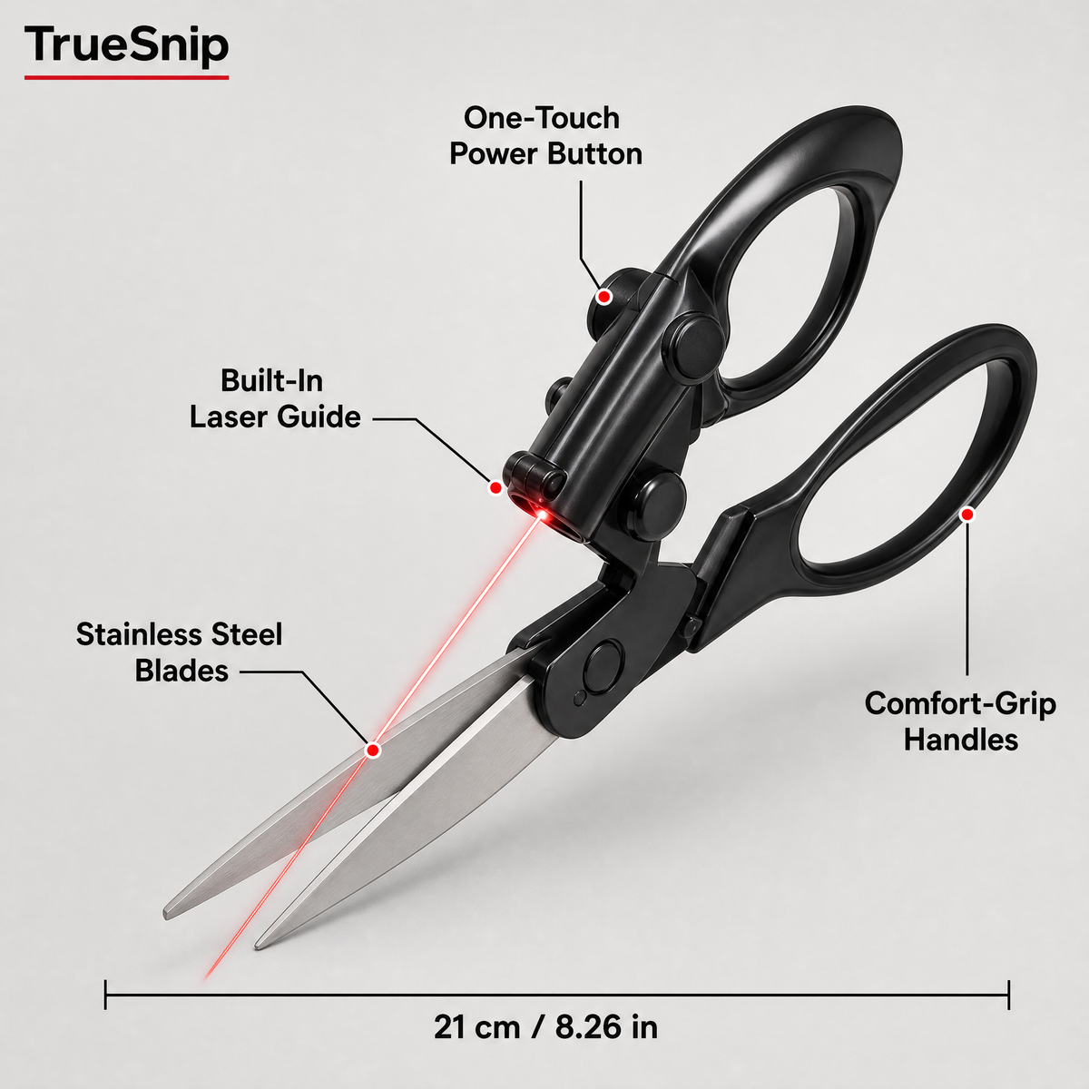 TrueSnip Laser-Guided Fabric Scissors