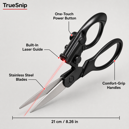TrueSnip Laser-Guided Fabric Scissors